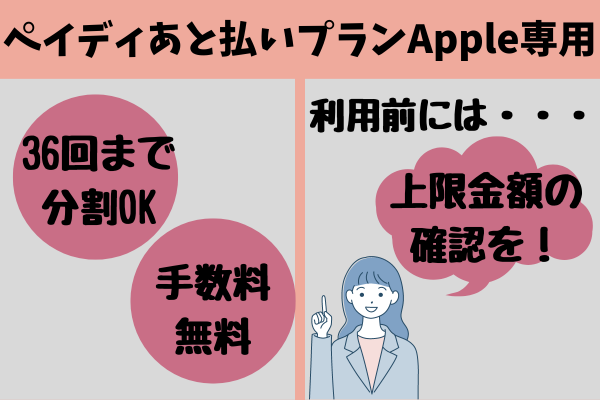 ペイディあと払いプランApple専用の特徴