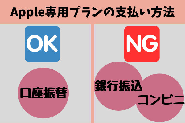 ペイディあと払いプランApple専用の支払い方法