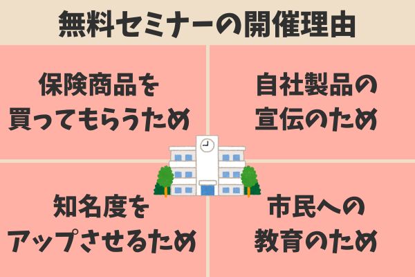 無料マネーセミナーが開催される理由